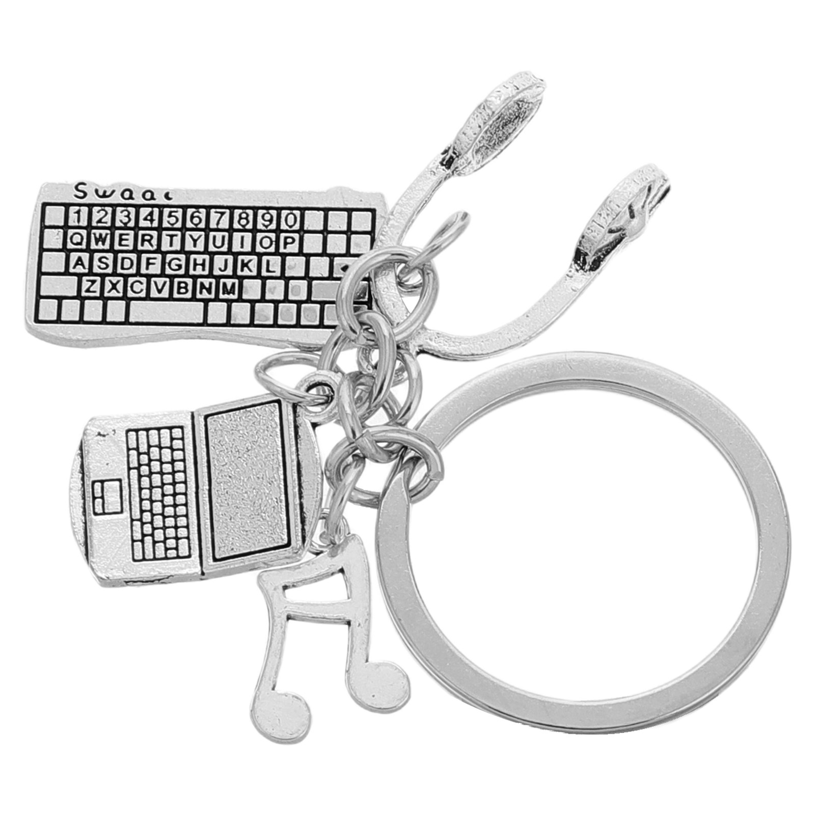 Tech Accessories For Students - Portachiavi da Ingegnere in Metallo: Tastiera,