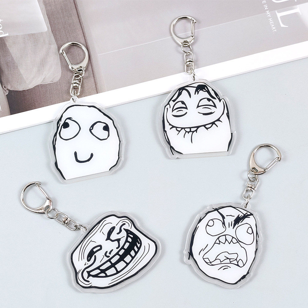 Tech Girl Accessories - Portachiavi creativi Troll Face No Me