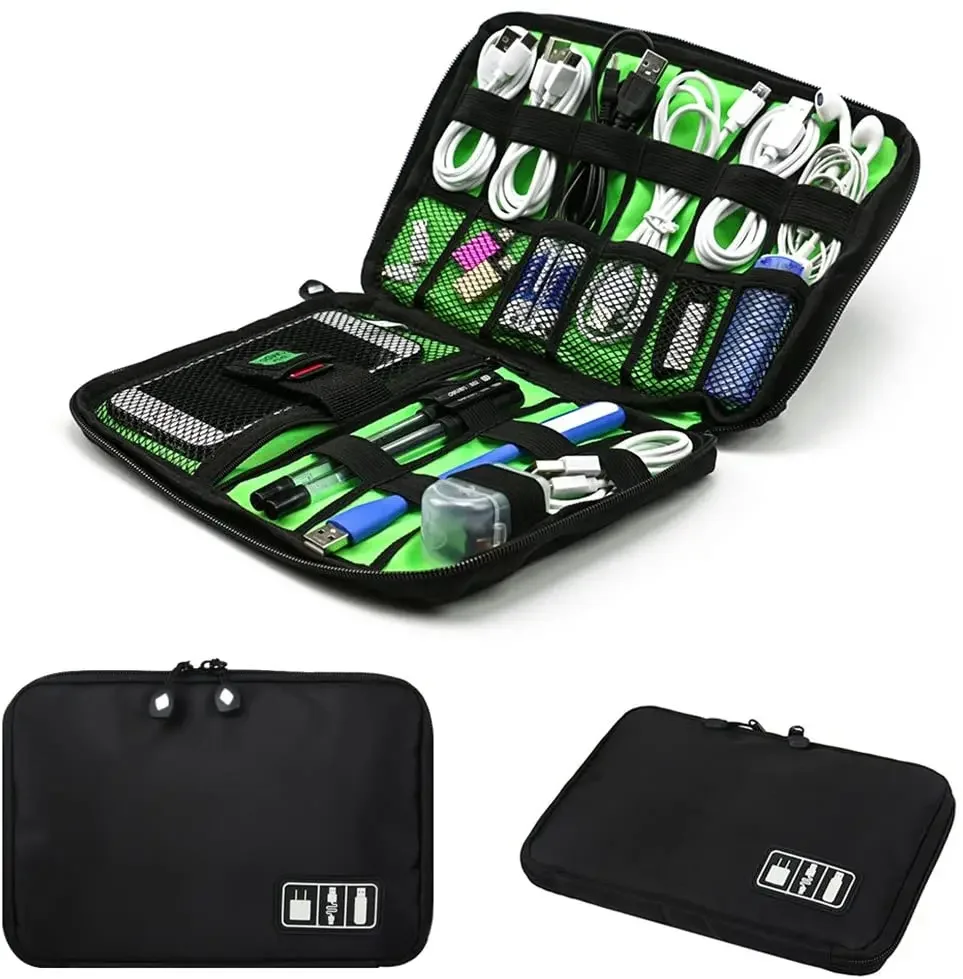Travel Cable Organizer - Kit Sistema di Organizzazione Cavi con