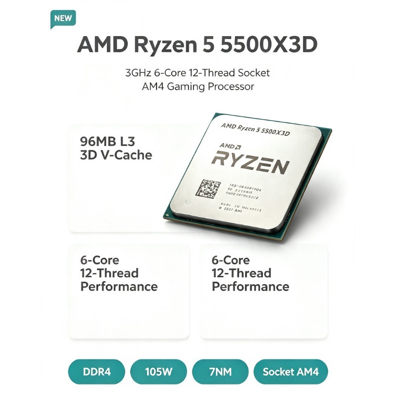 AMD Ryzen 5 5500X3D CPU da Gam - Amd Cpu Ryzen 5 recensione e prezzo